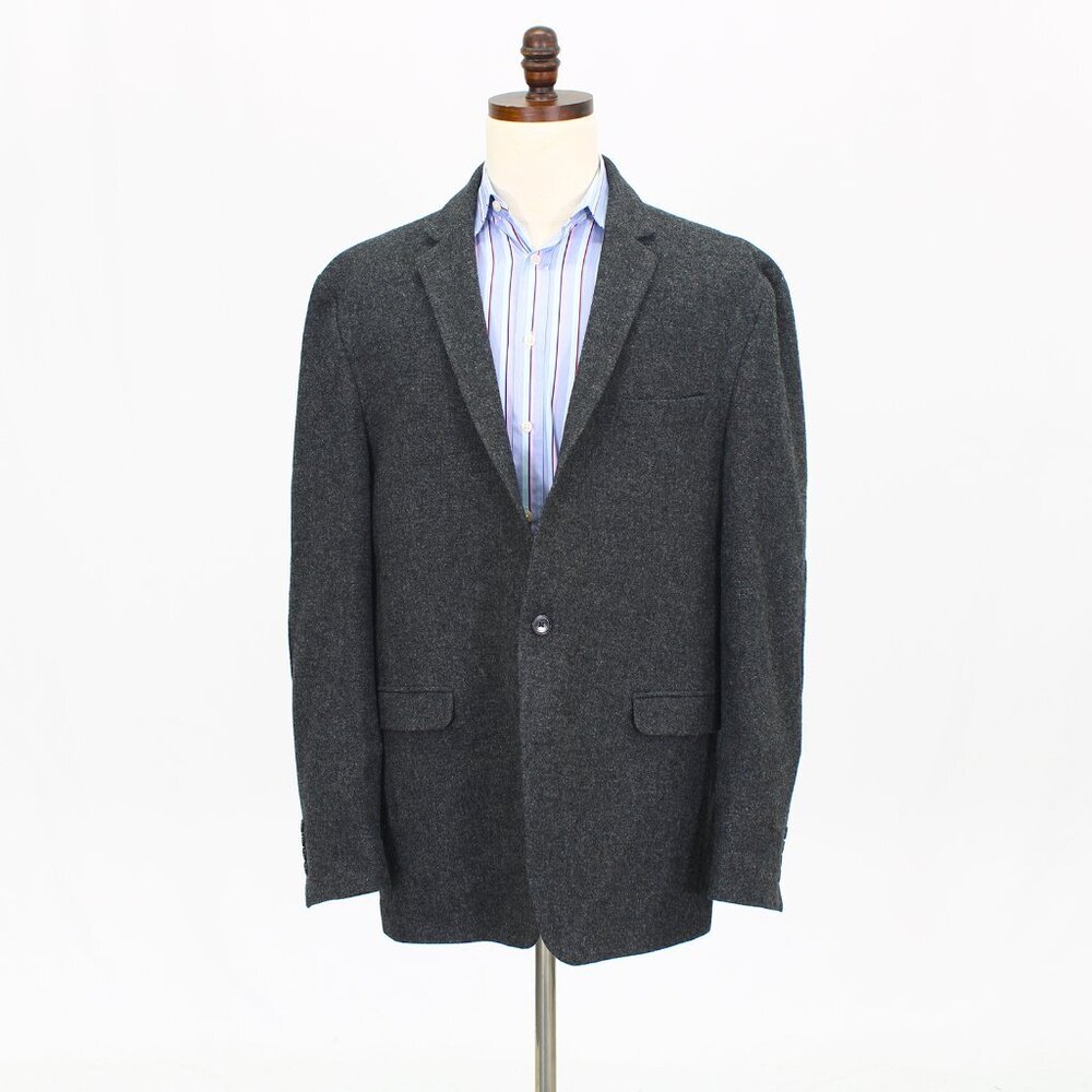 Kenneth Cole 46L Gray Solid 2-Button Sport Coat Blazer Jacket T722